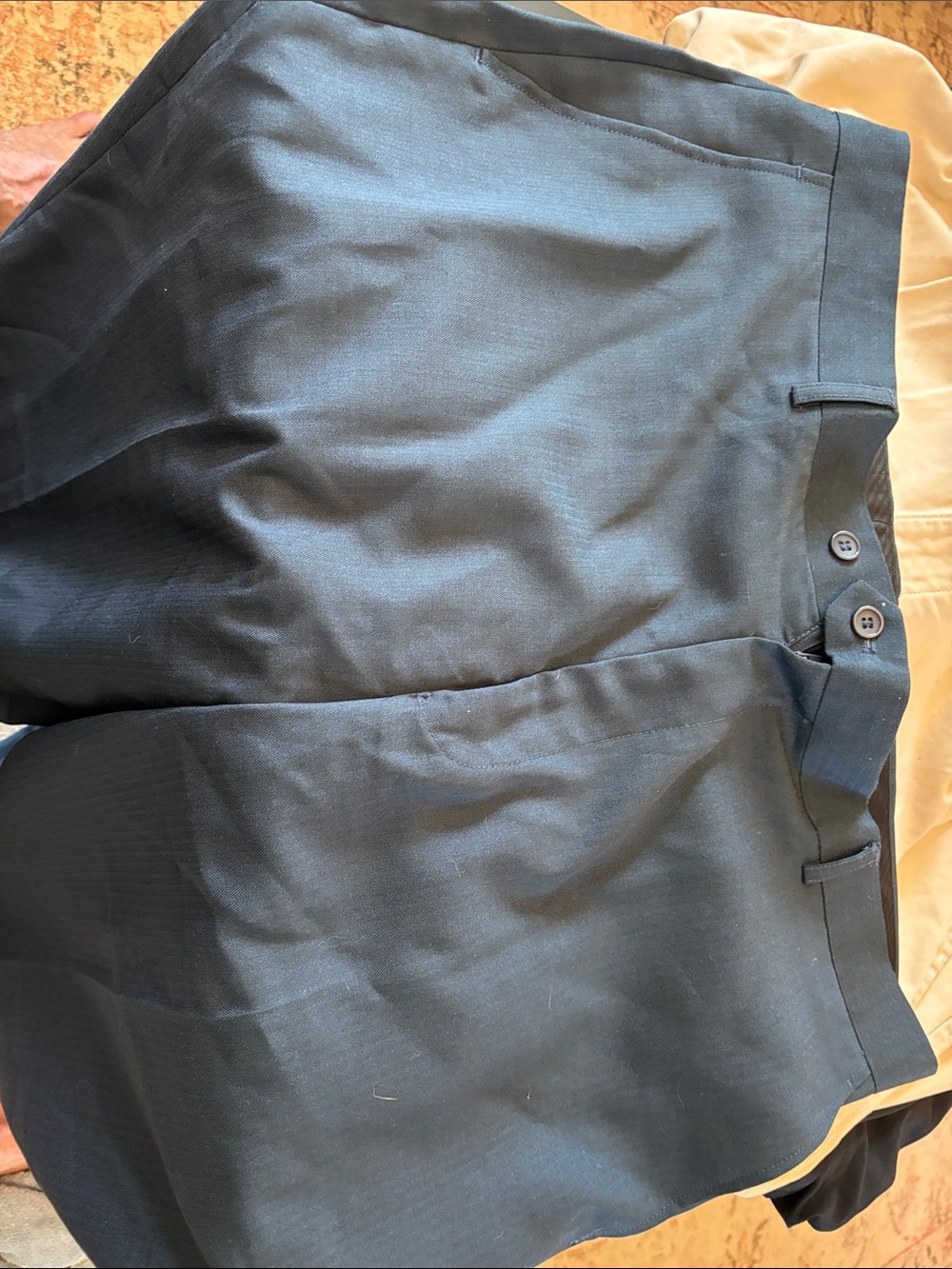 Navy Blue Bertucci Men's Flat-Front – Classic Tailored Fit Pants. 40x32